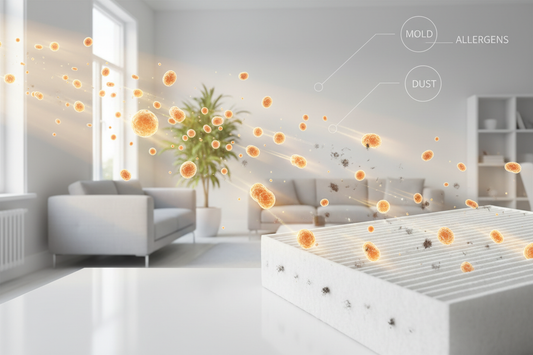 You're Breathing Something.
Mold spores. Allergens. Mystery particles. They're floating around your house right now having a great time. Meanwhile, you're over here sneezing and blaming the cat.
Maybe it's time to find out what's actually going on.Whole Home Test
The full picture. From your filter.
"What's been living in my vents?" — You, soon.
Cut a piece of your existing HVAC filter
We analyze what your whole house has been breathing
Lots of contaminant types identified
Results in 5-7 days