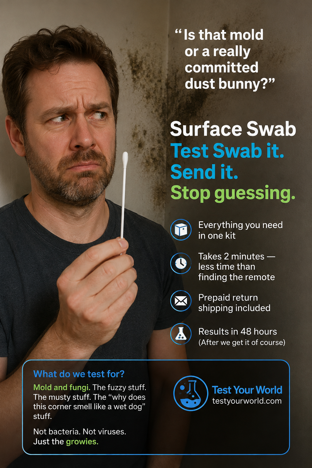 1. Surface Mold Test Kit -Basic "What IS that thing?